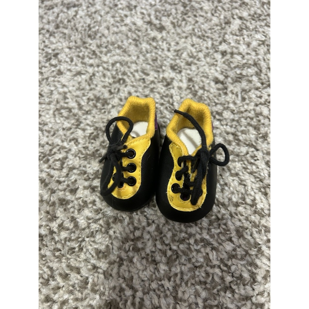 American Girl‎ Doll Soccer Cleats Shoes Black Yellow Purple Pleasant Company
